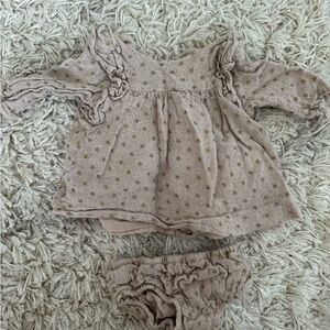 Zara baby mauve star dress top and bottom